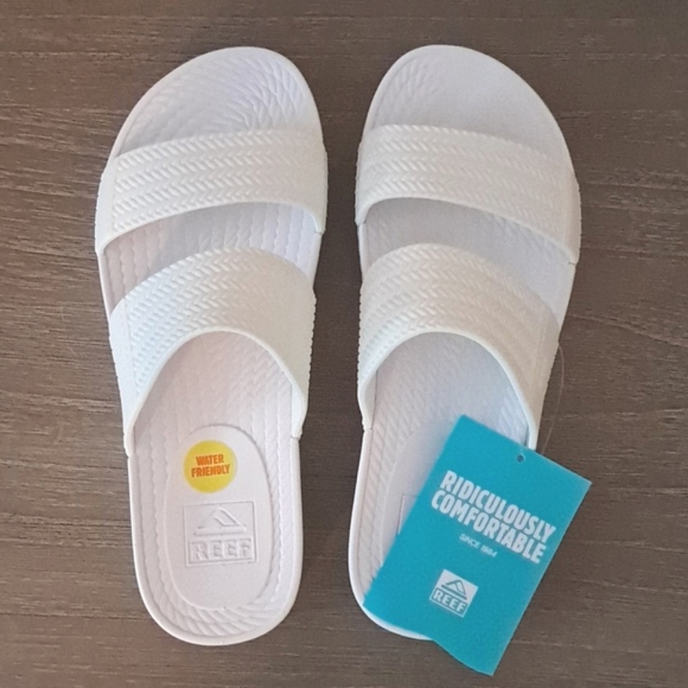 Reef Women's New Water Vista Slides Sandals White Water Friendly Sizes 10 or 11 - Picture 8 of 10